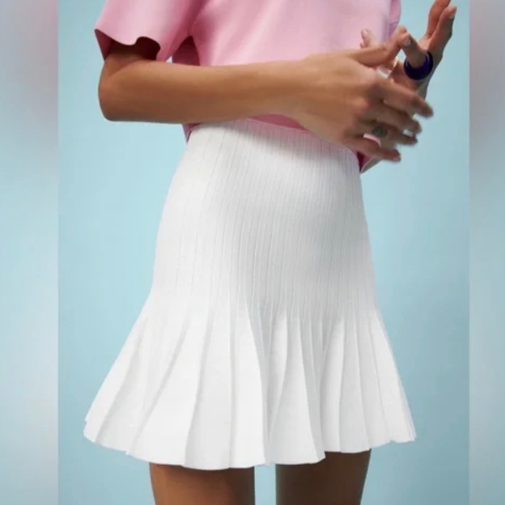ZARA Bloggers Favorite Tennis White Mini
Pleated Skirt